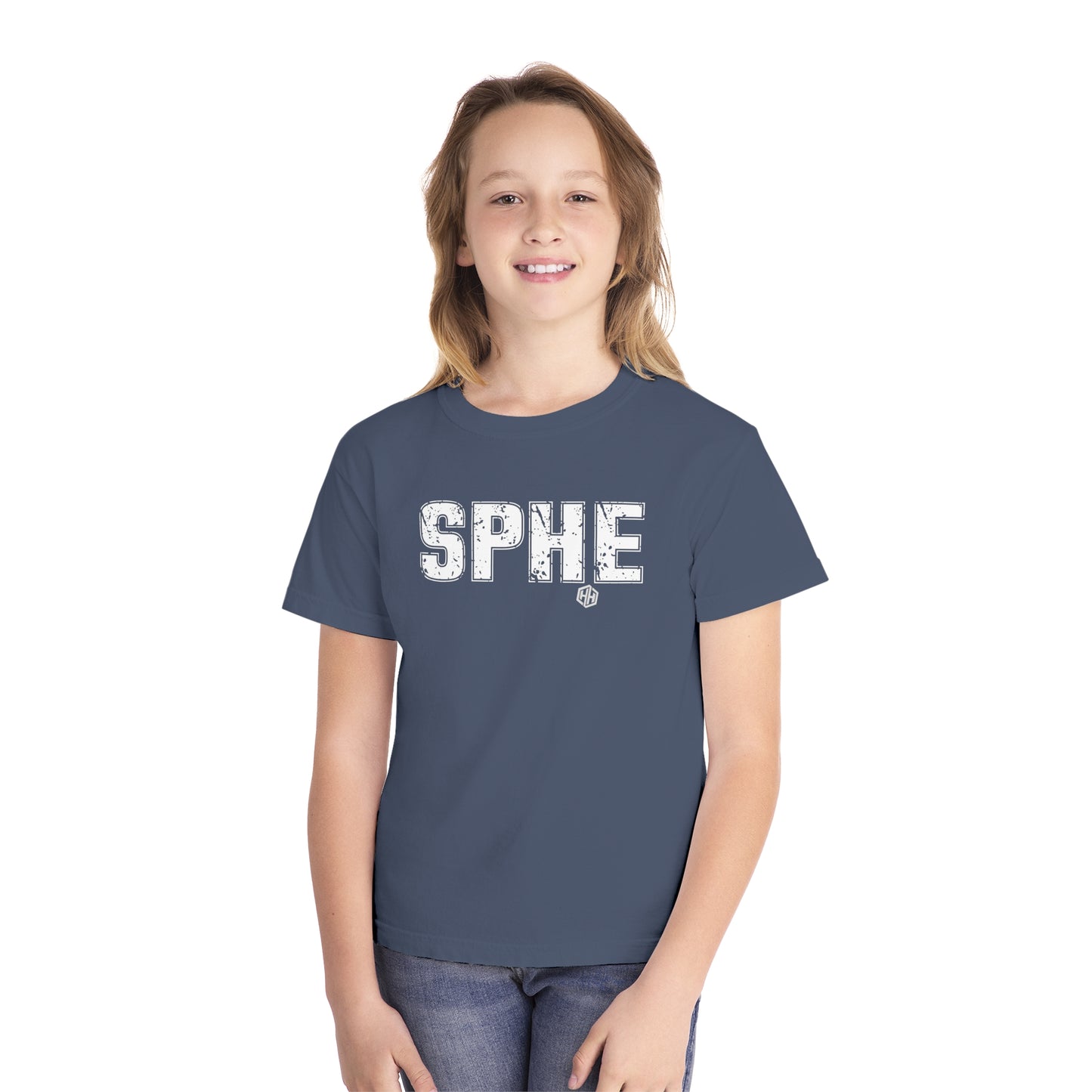 SPHE Youth Comfort Colors T . White Text