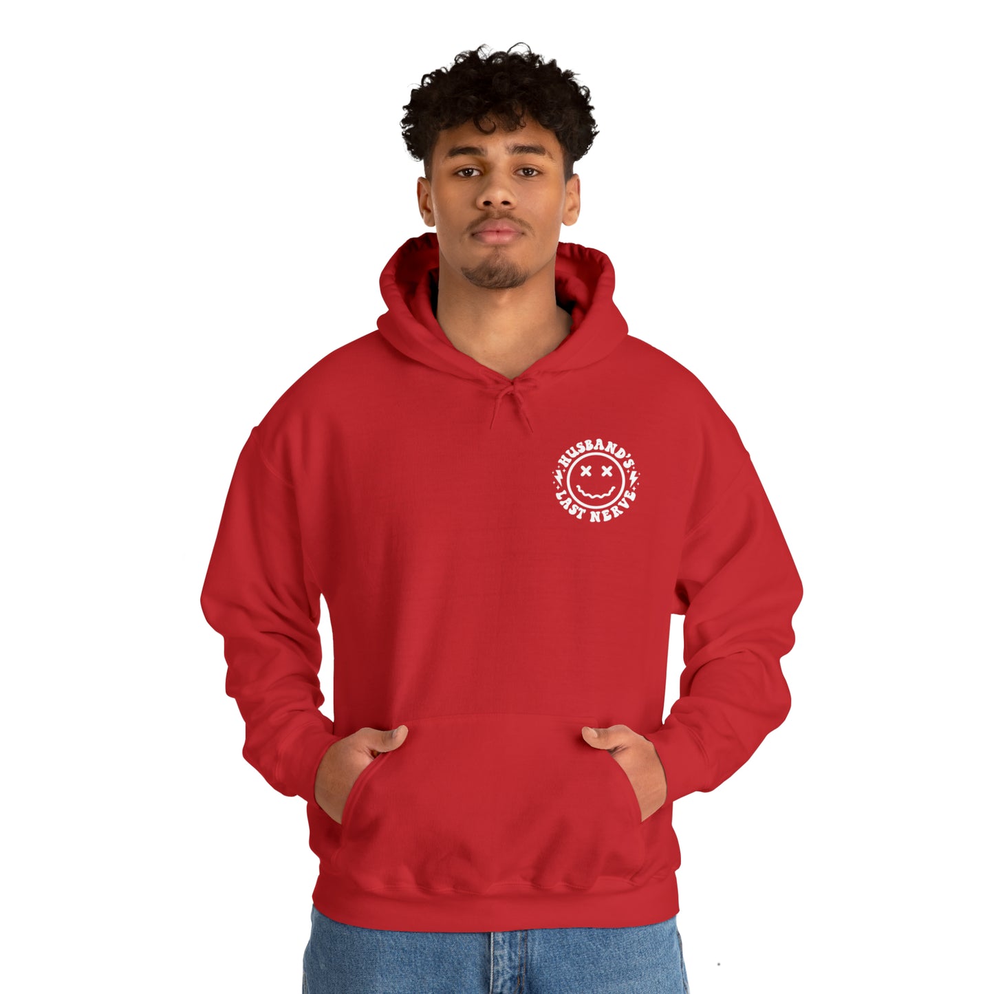 Husband's Last Nerve Hoodie - White Text