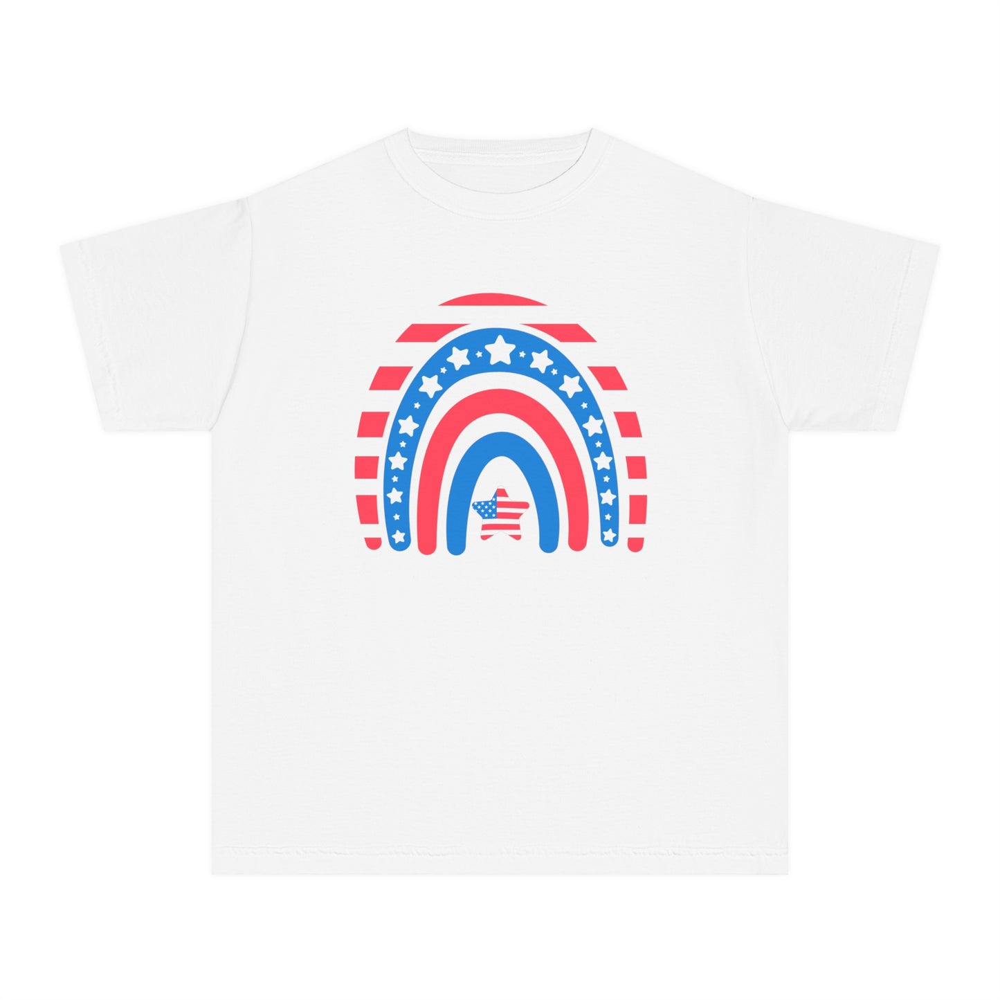 Stars & Stripes Rainbow Comfort Colors Youth Tee