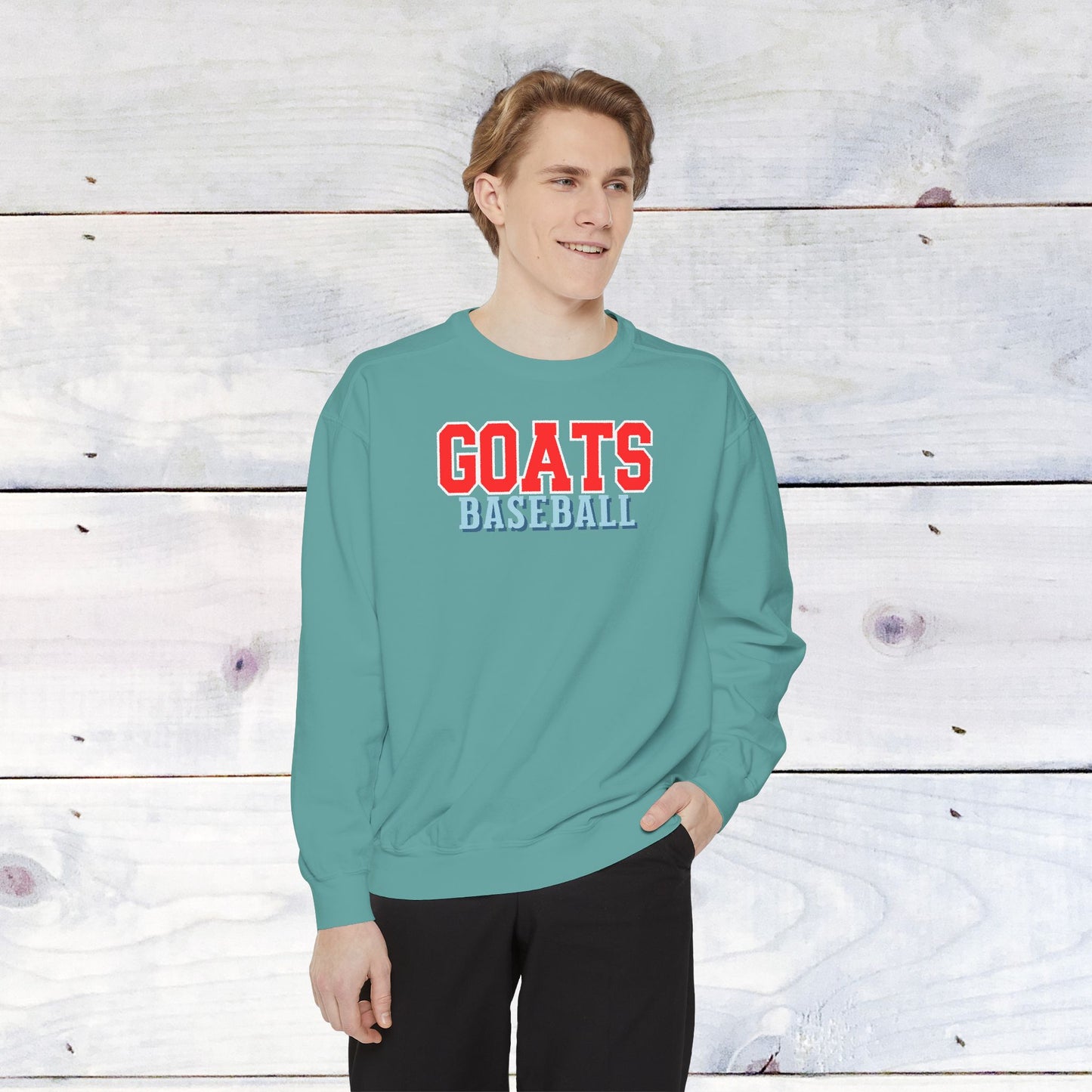 Goats Baseball Comfort Color Sweatshirt
