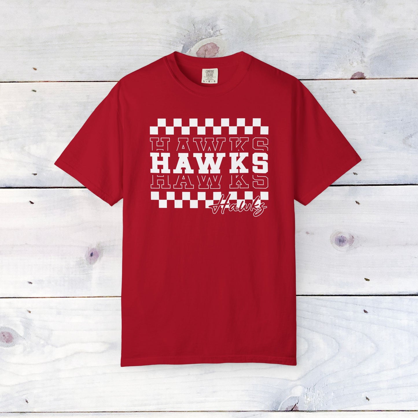 Hawks Check Comfort Colors Unisex Tee