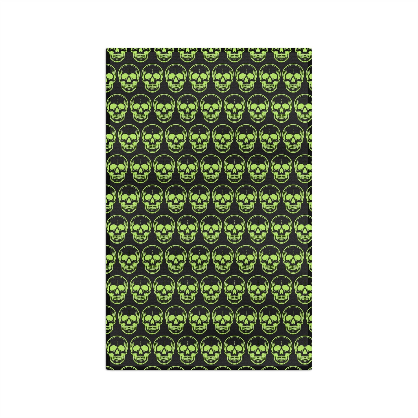 Green Skull Microfiber Tea Towel