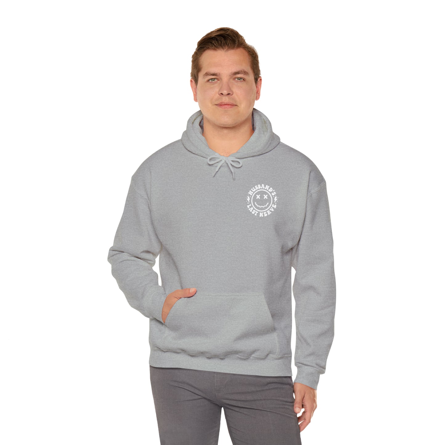Husband's Last Nerve Hoodie - White Text