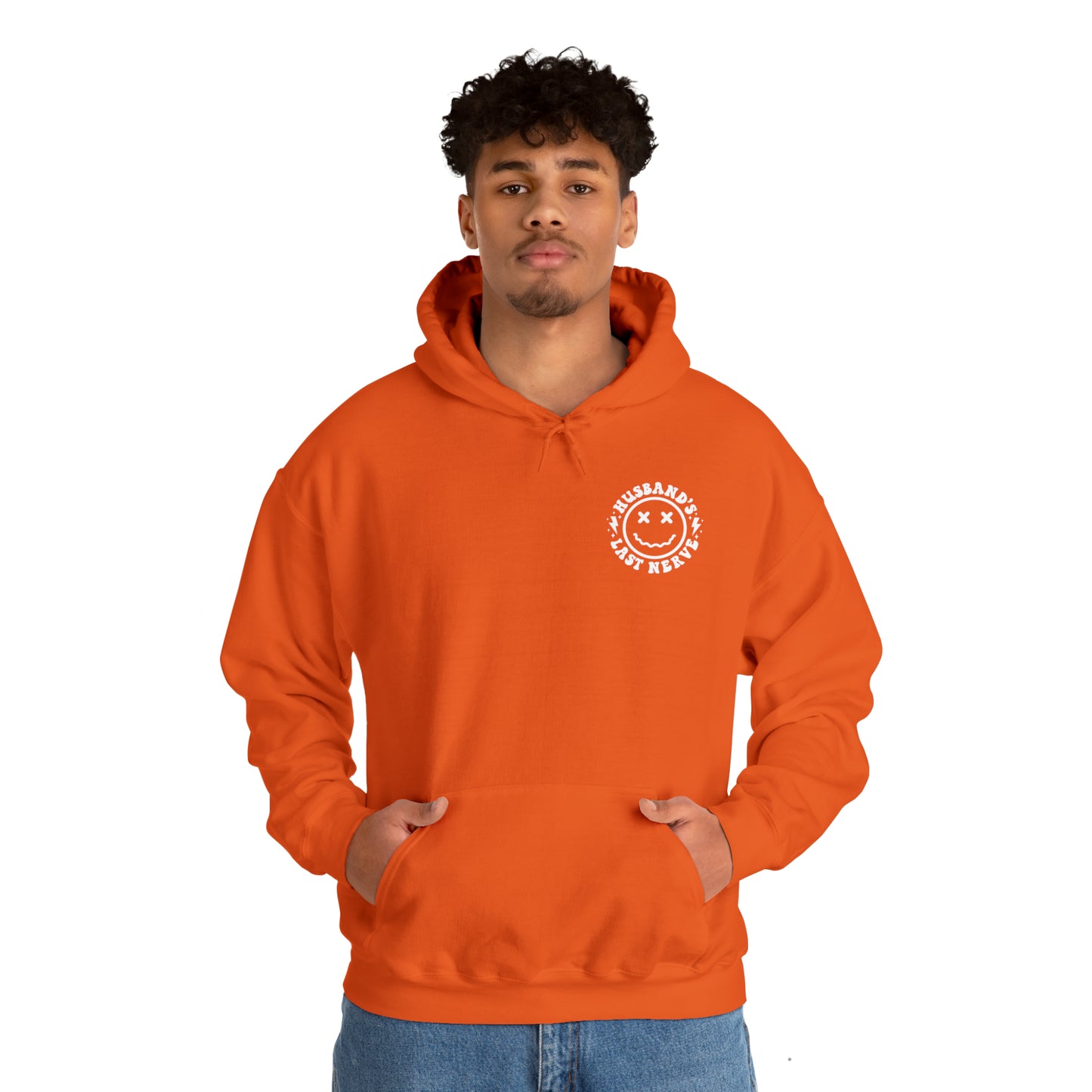 Husband's Last Nerve Hoodie - White Text