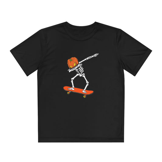 Dabbing Pumpkin Skelly Skater T