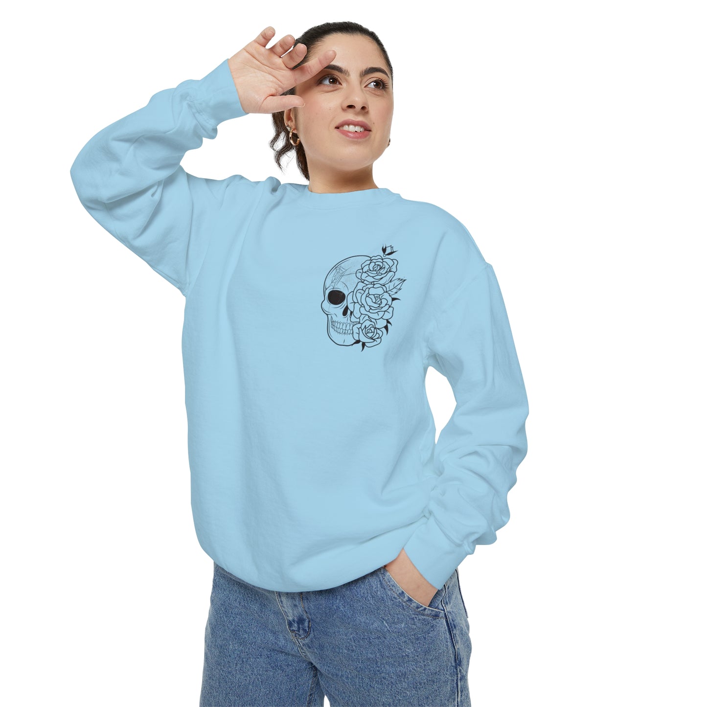 Skull Front, Vastly Overrated Back - Comfort Colors Pullover - Multi Color Options