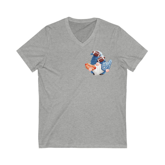 Gnome Blue Football V-Neck Unisex T-Shirt
