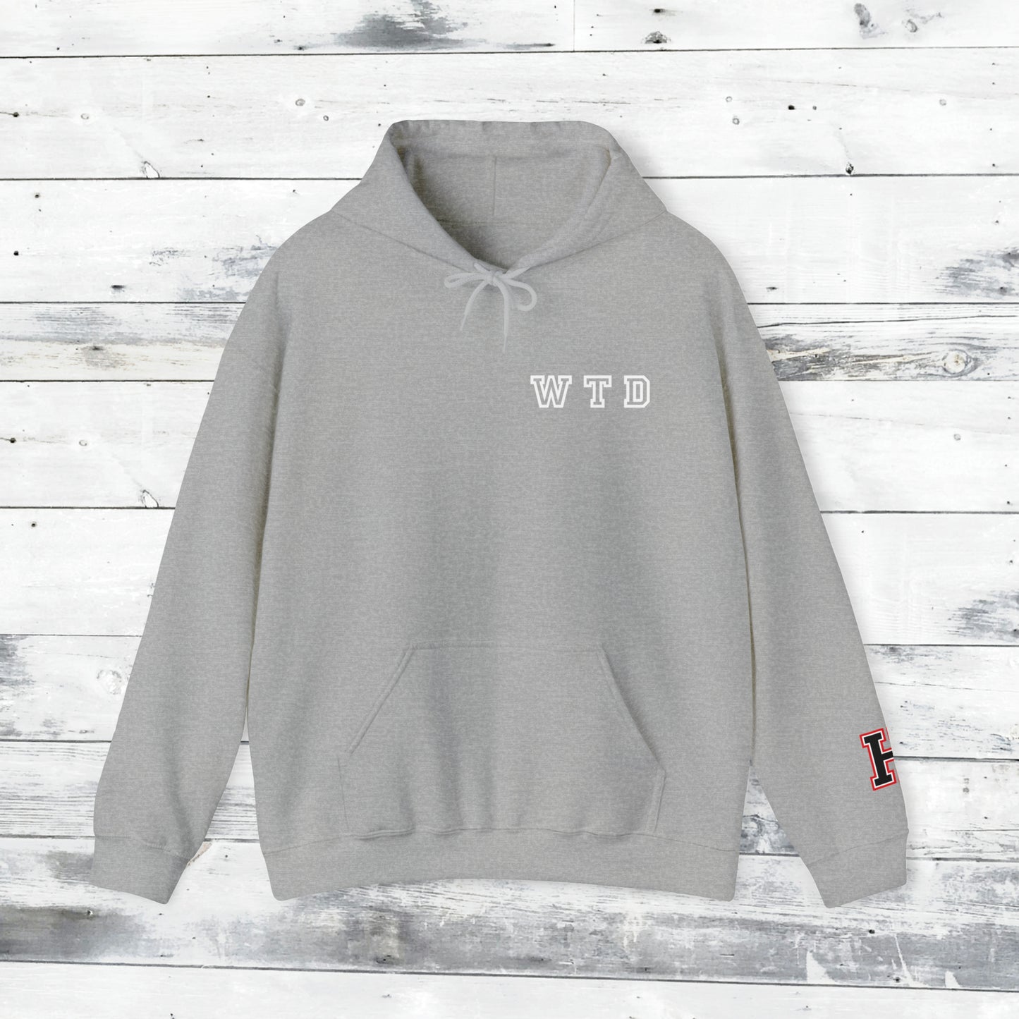 Heath Hawks WTD front Southside Strong back - H Cuff  - Hoodie