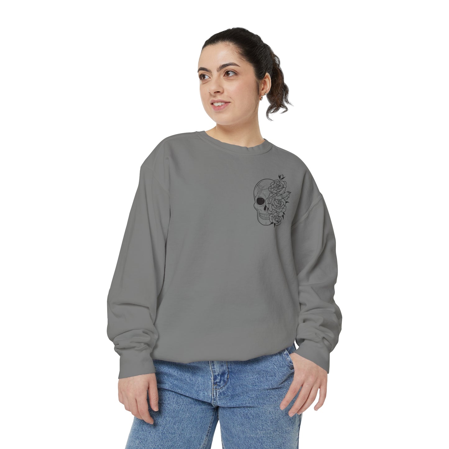 Skull Front, Vastly Overrated Back - Comfort Colors Pullover - Multi Color Options