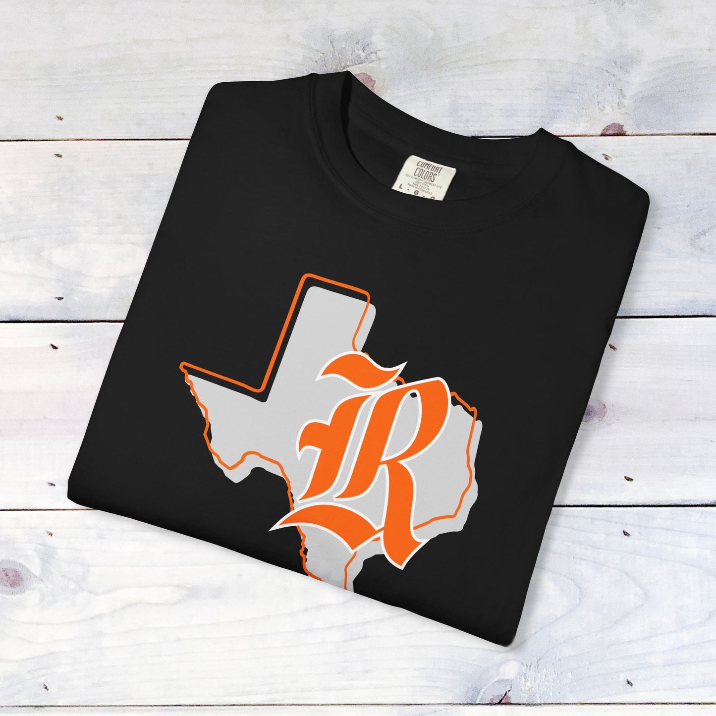 Rockwall Texas Unisex Comfort Colors T-Shirt - Orange Outline
