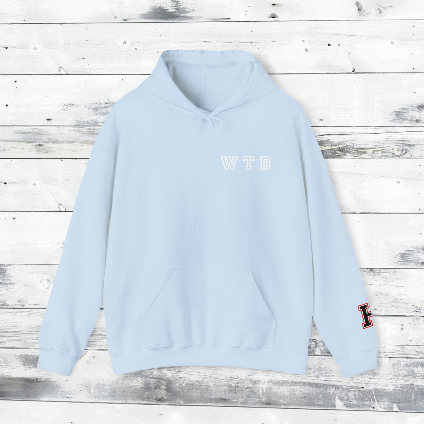 Heath Hawks WTD front Southside Strong back - H Cuff  - Hoodie