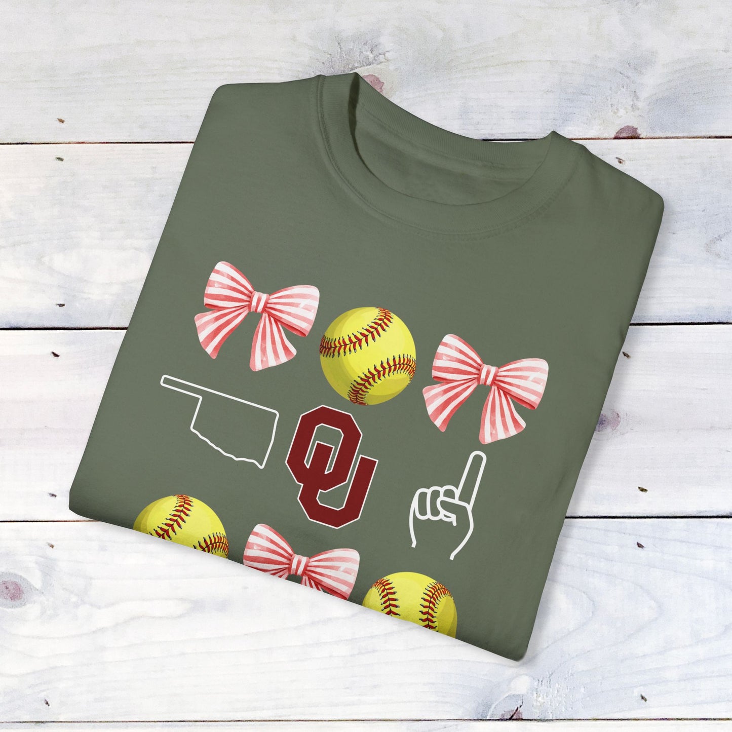 Oklahoma Softball Grid Comfort Colors T