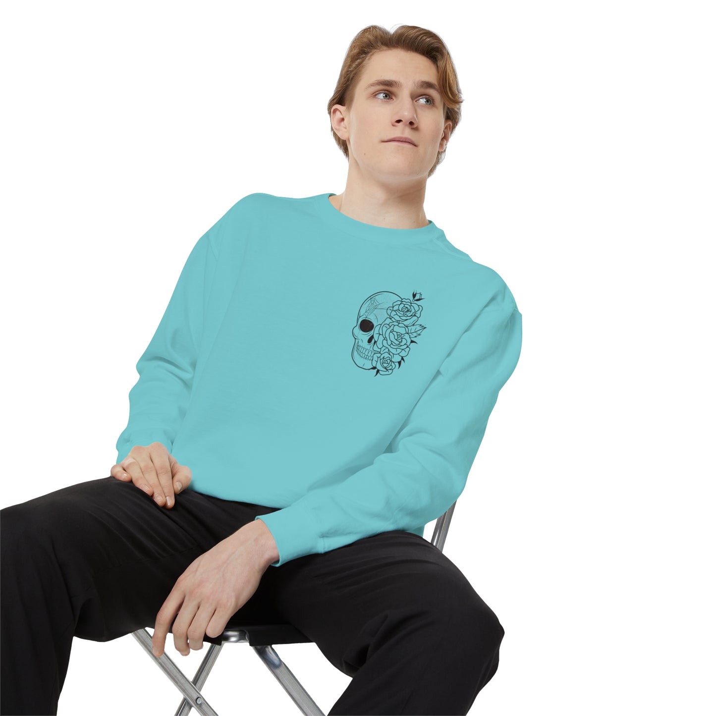 Skull Front, Vastly Overrated Back - Comfort Colors Pullover - Multi Color Options