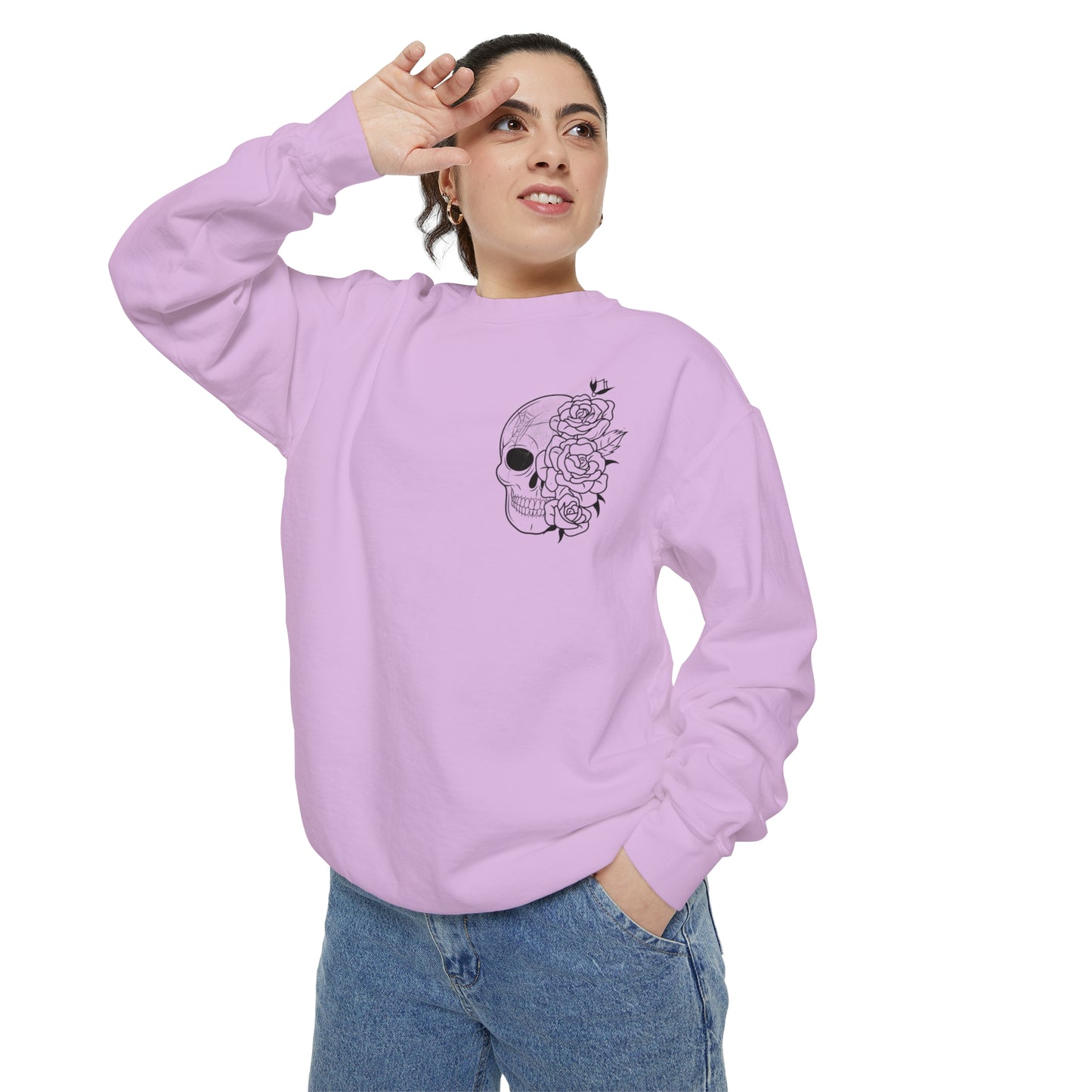 Skull Front, Vastly Overrated Back - Comfort Colors Pullover - Multi Color Options
