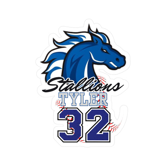 Stallions 32 Custom Vinyl Sticker