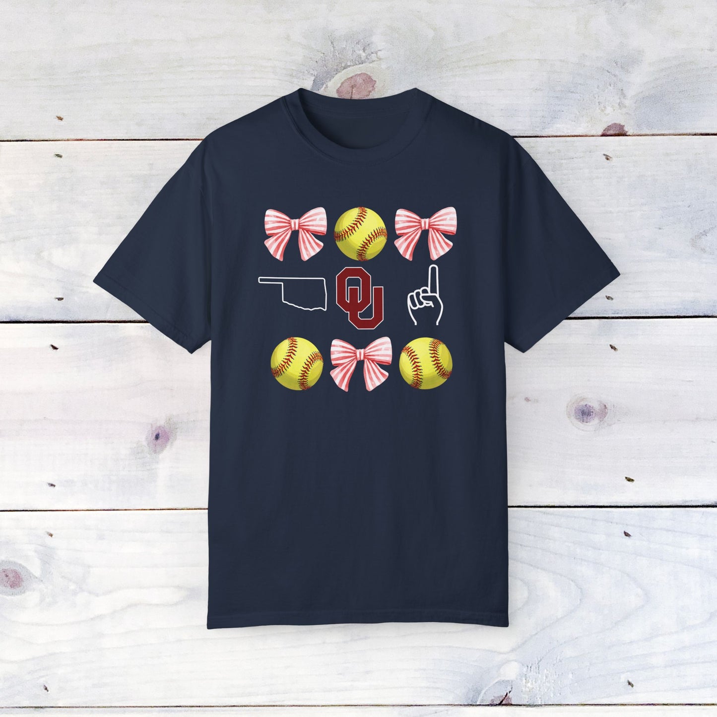 Oklahoma Softball Grid Comfort Colors T