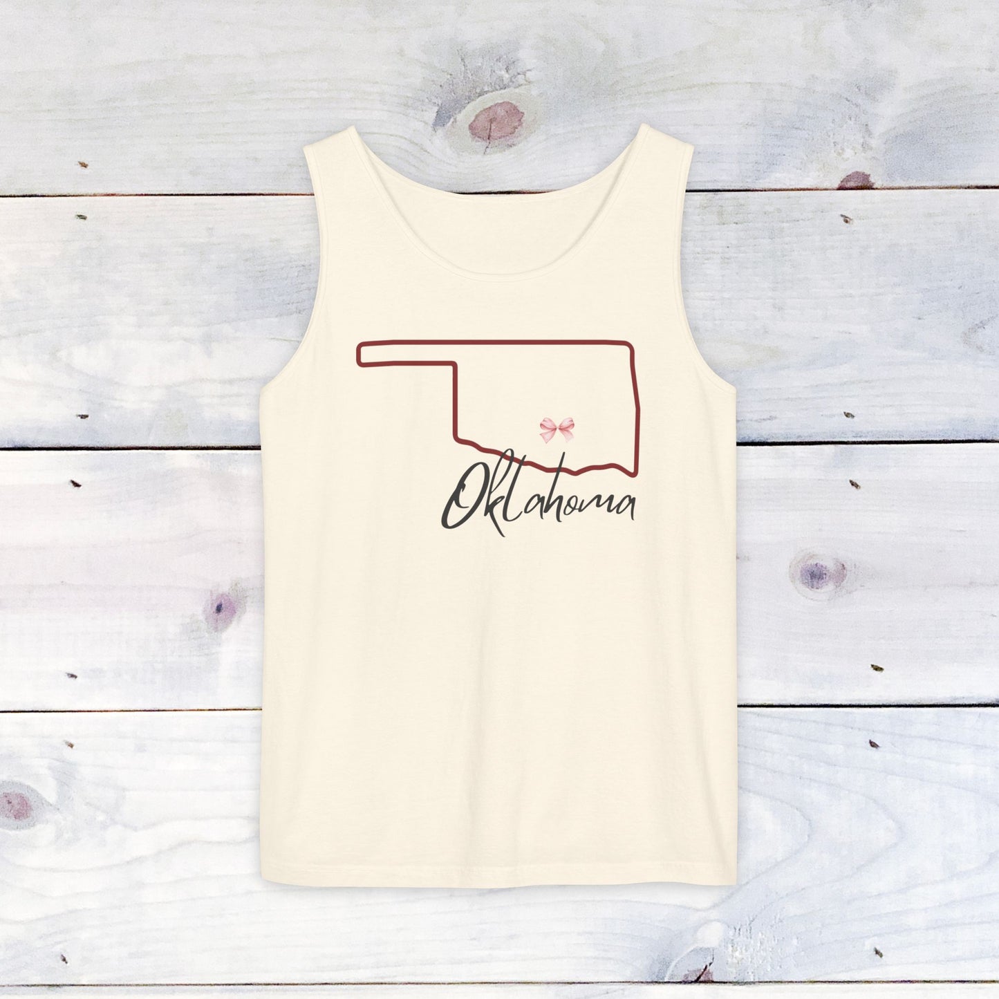 Oklahoma Norman Bow Comfort Colors Tank Top