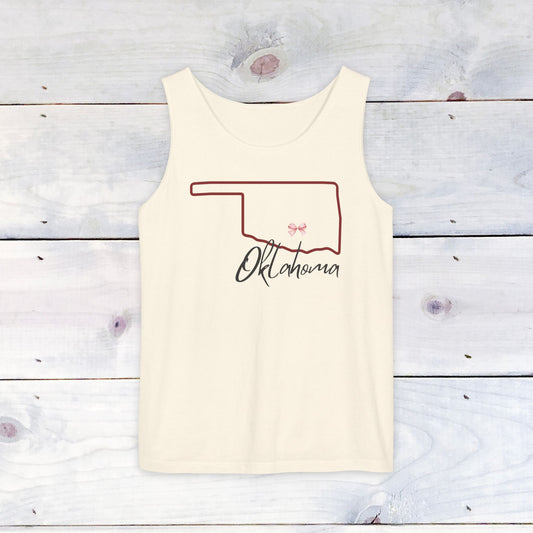 Oklahoma Norman Bow Comfort Colors Tank Top