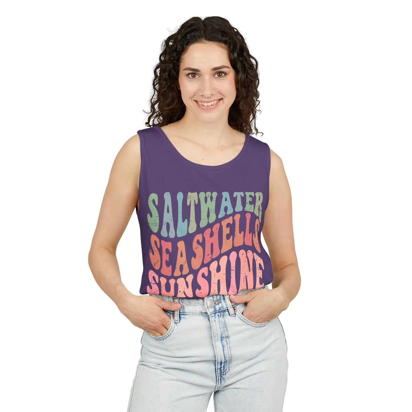 Saltwater, Seashells, Sunshine Tank - Comfort Colors