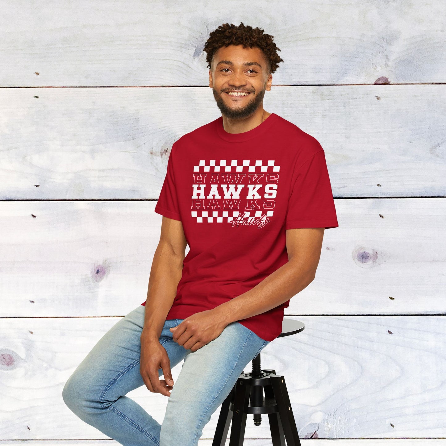 Hawks Check Comfort Colors Unisex Tee