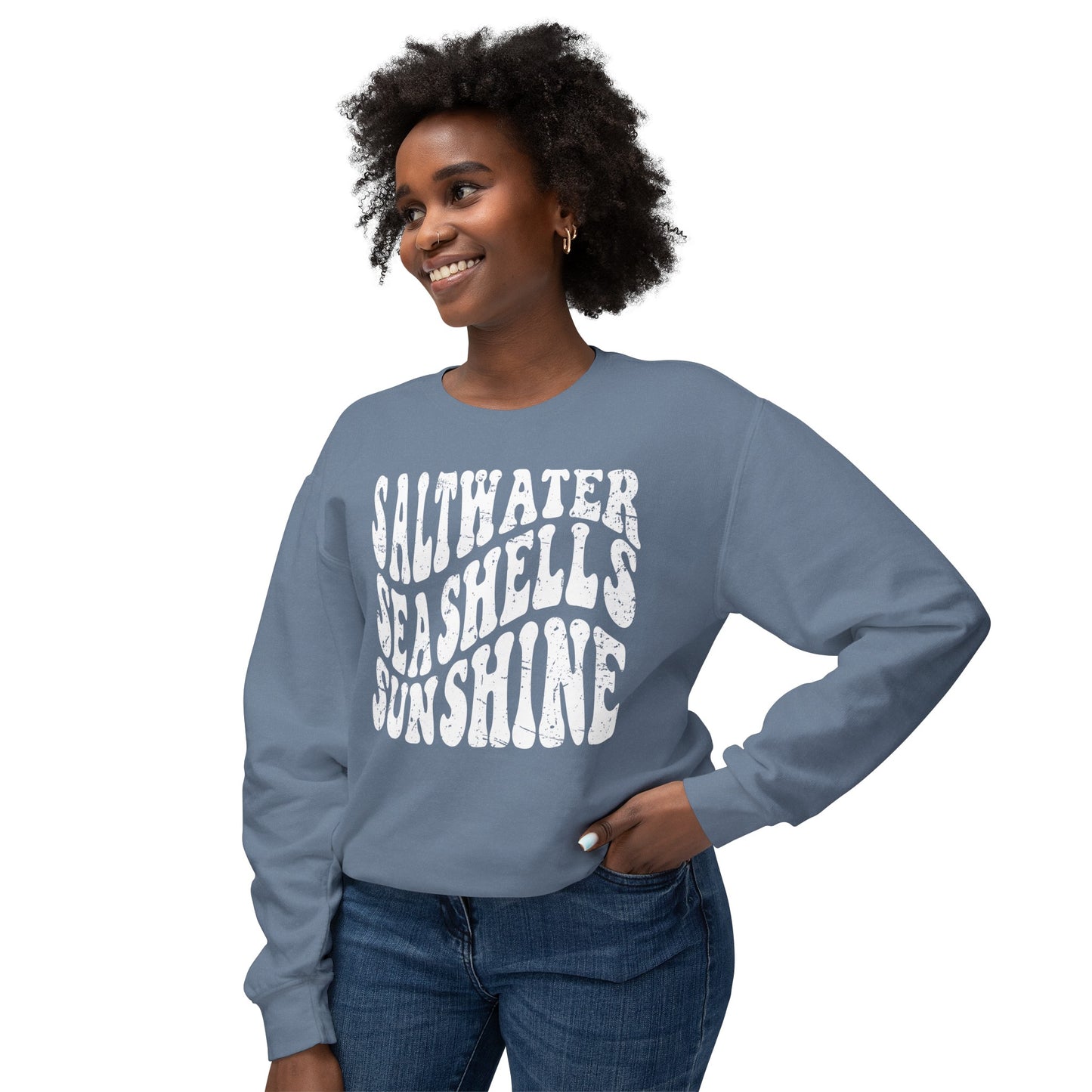 Sunshine, Seashells, Saltwater Comfort Colors Sweater