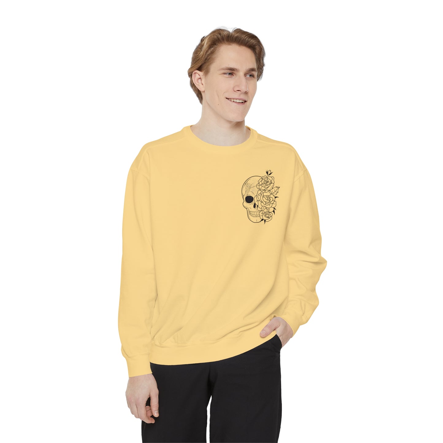 Skull Front, Vastly Overrated Back - Comfort Colors Pullover - Multi Color Options
