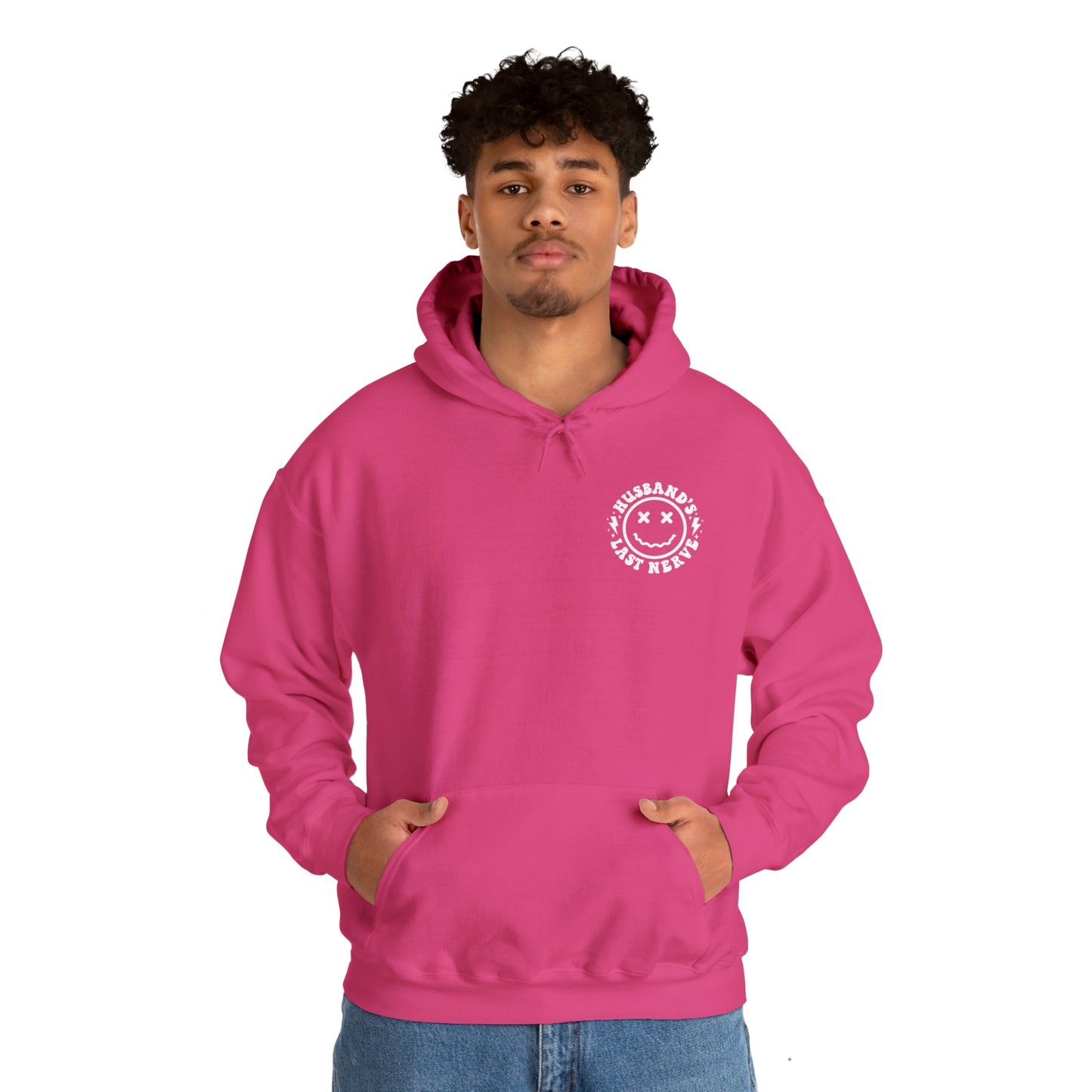 Husband's Last Nerve Hoodie - White Text