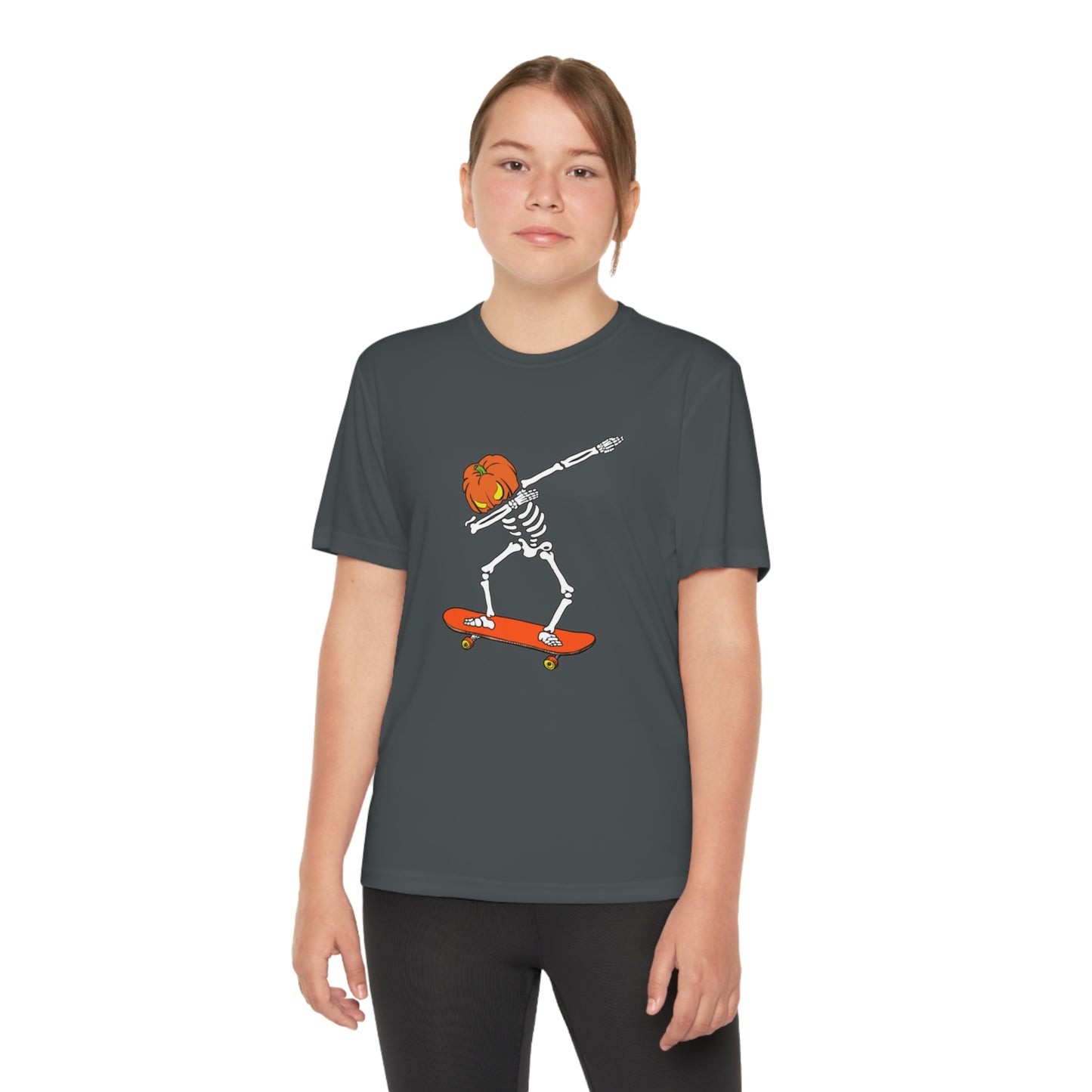 Dabbing Pumpkin Skelly Skater T