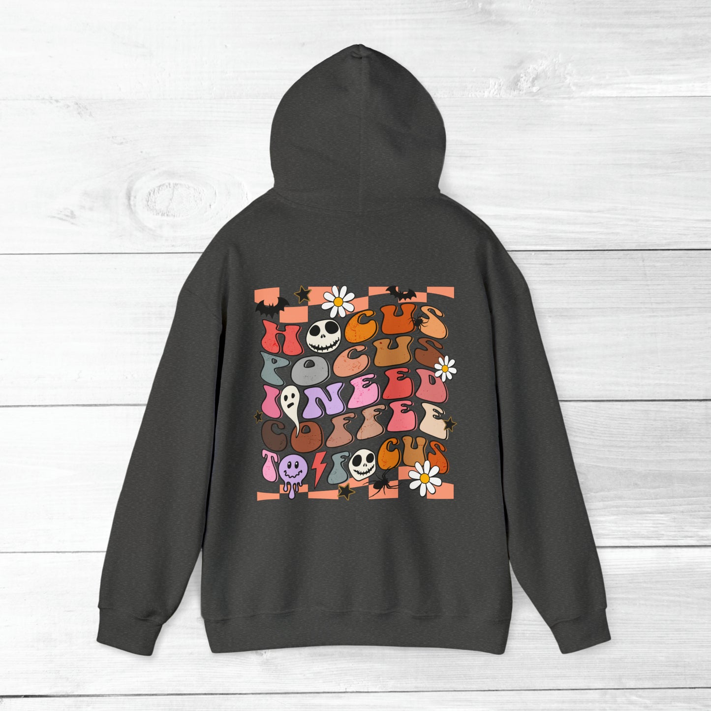 Halloween Coffee Hoodie - Hocus Pocus I need Coffee to Focus Back