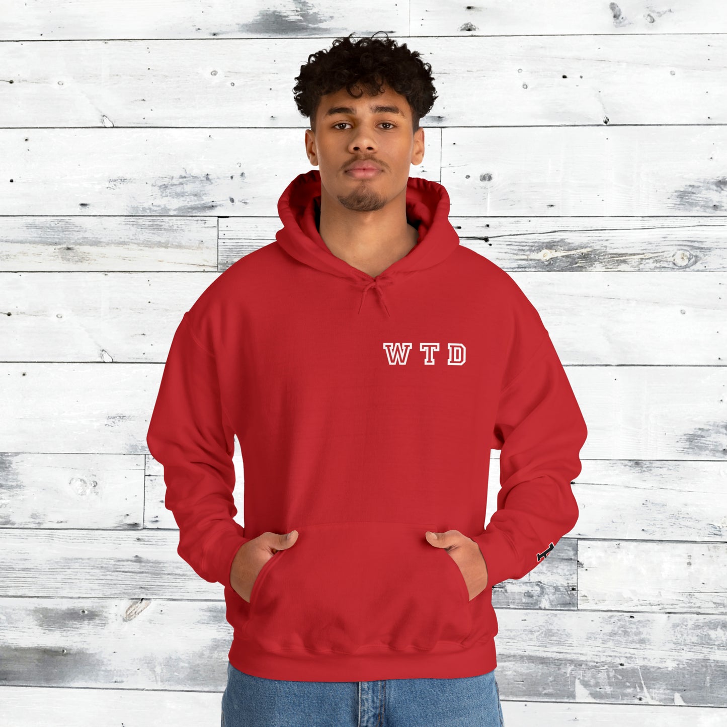 Heath Hawks WTD front Southside Strong back - H Cuff  - Hoodie