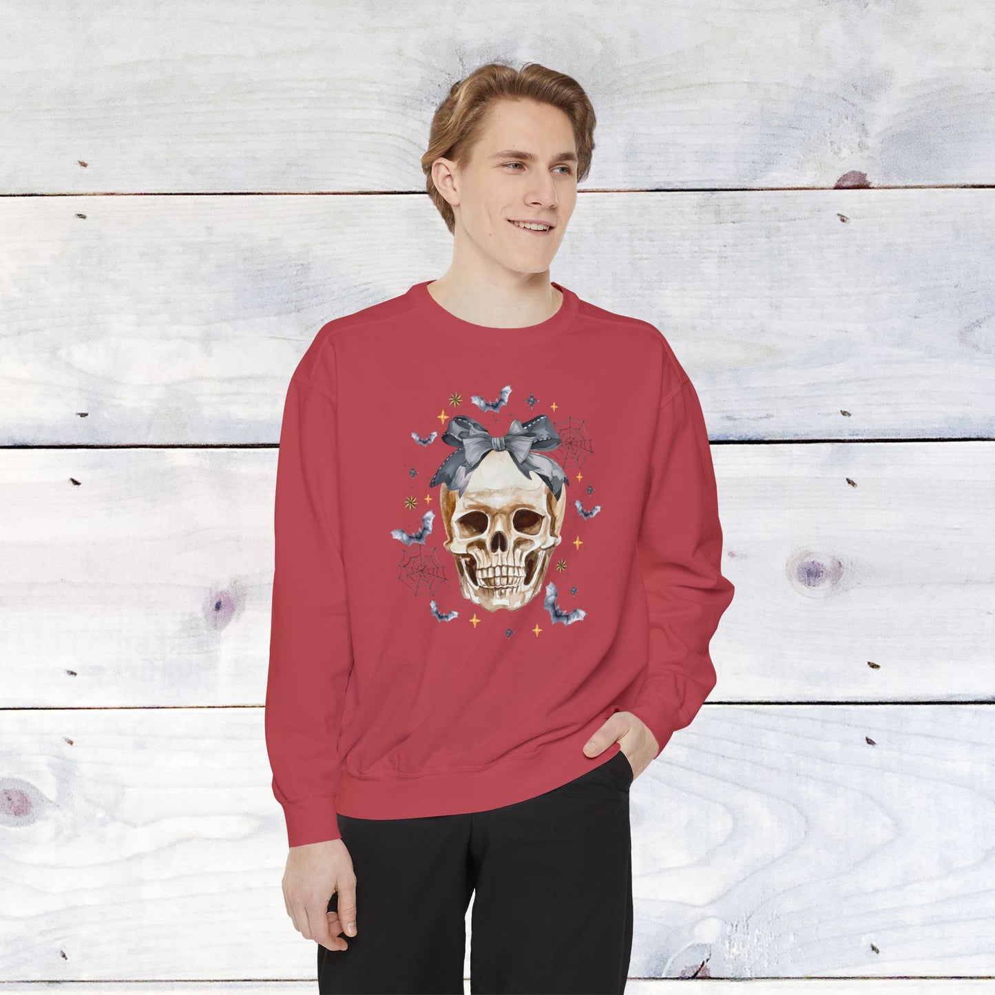 Pretty Bow Skull Comfort Colors Sweater