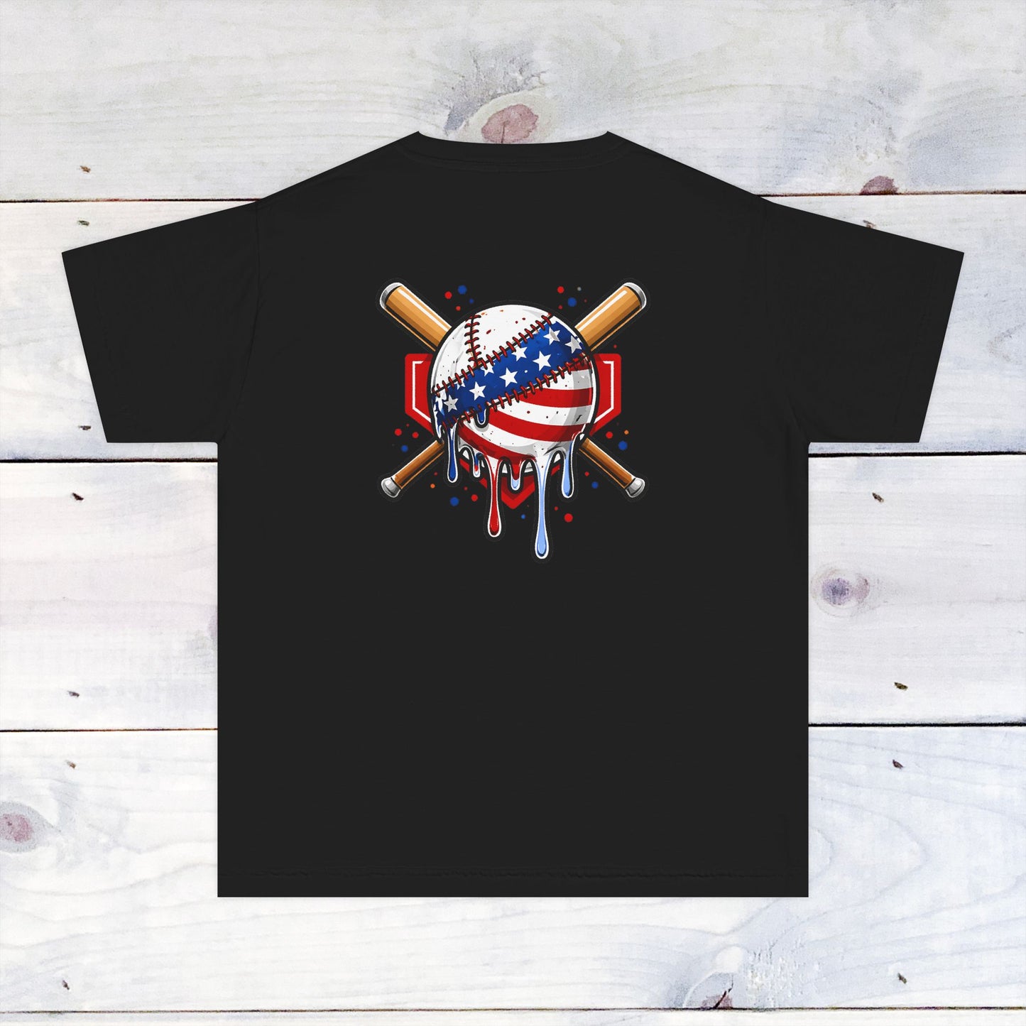 Youth GOATS Baseball Drip Tee -Comfort Colors