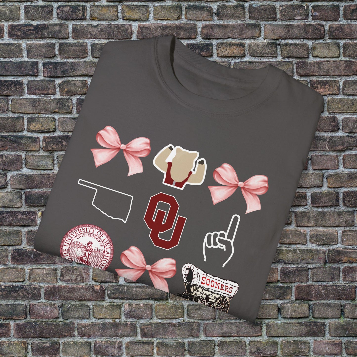 Oklahoma Sooners Bow Comfort Colors - Dark