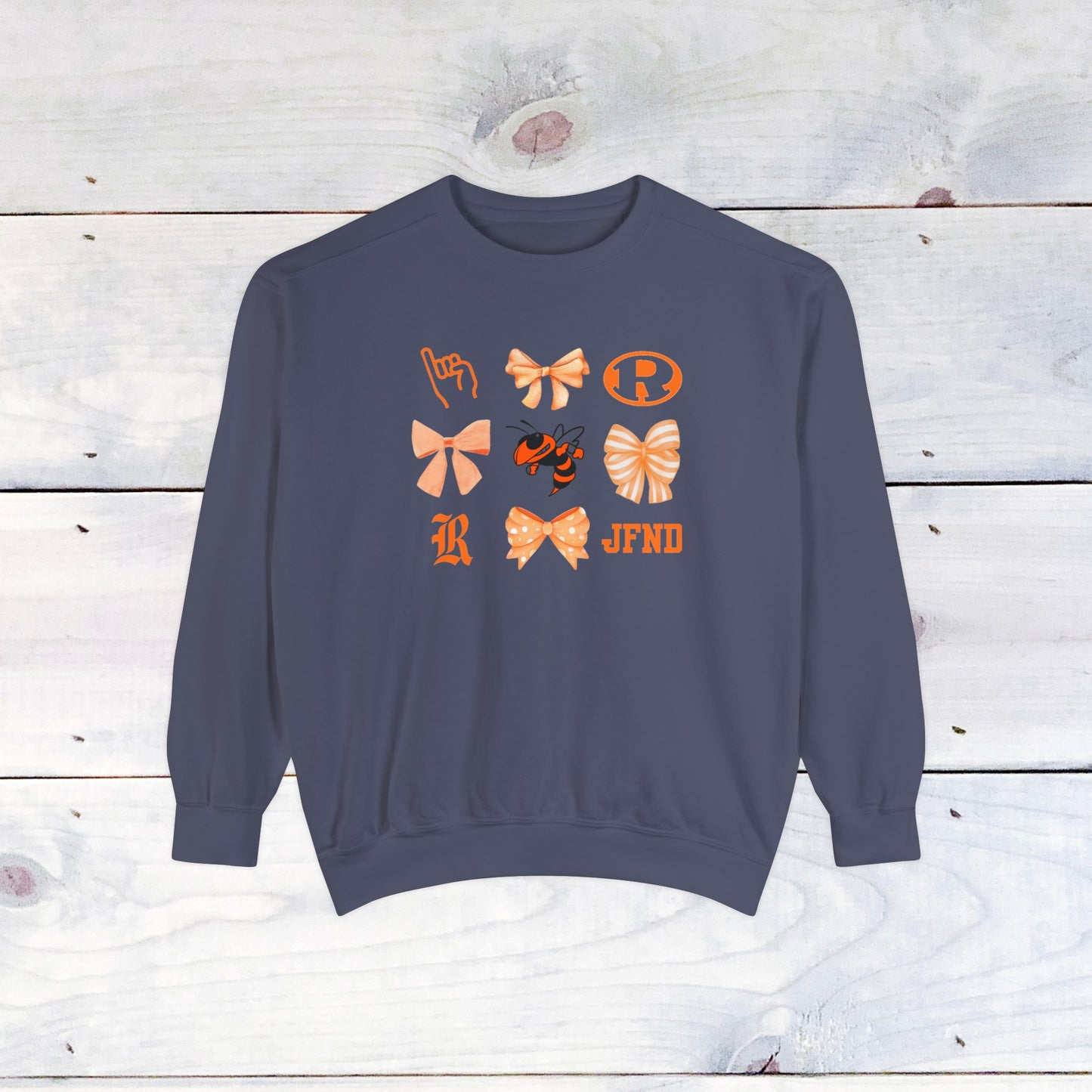 Rockwal Yellowjacket Bow Comfort Colors Sweater