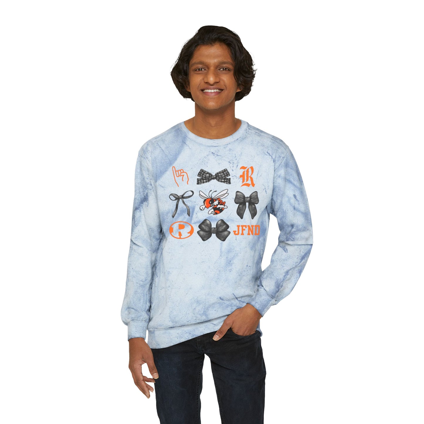 Jackets Faves & Bows Color Blast Comfort Colors Crewneck Sweatshirt