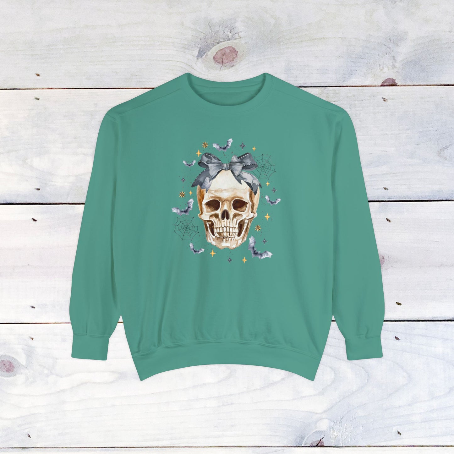 Pretty Bow Skull Comfort Colors Sweater