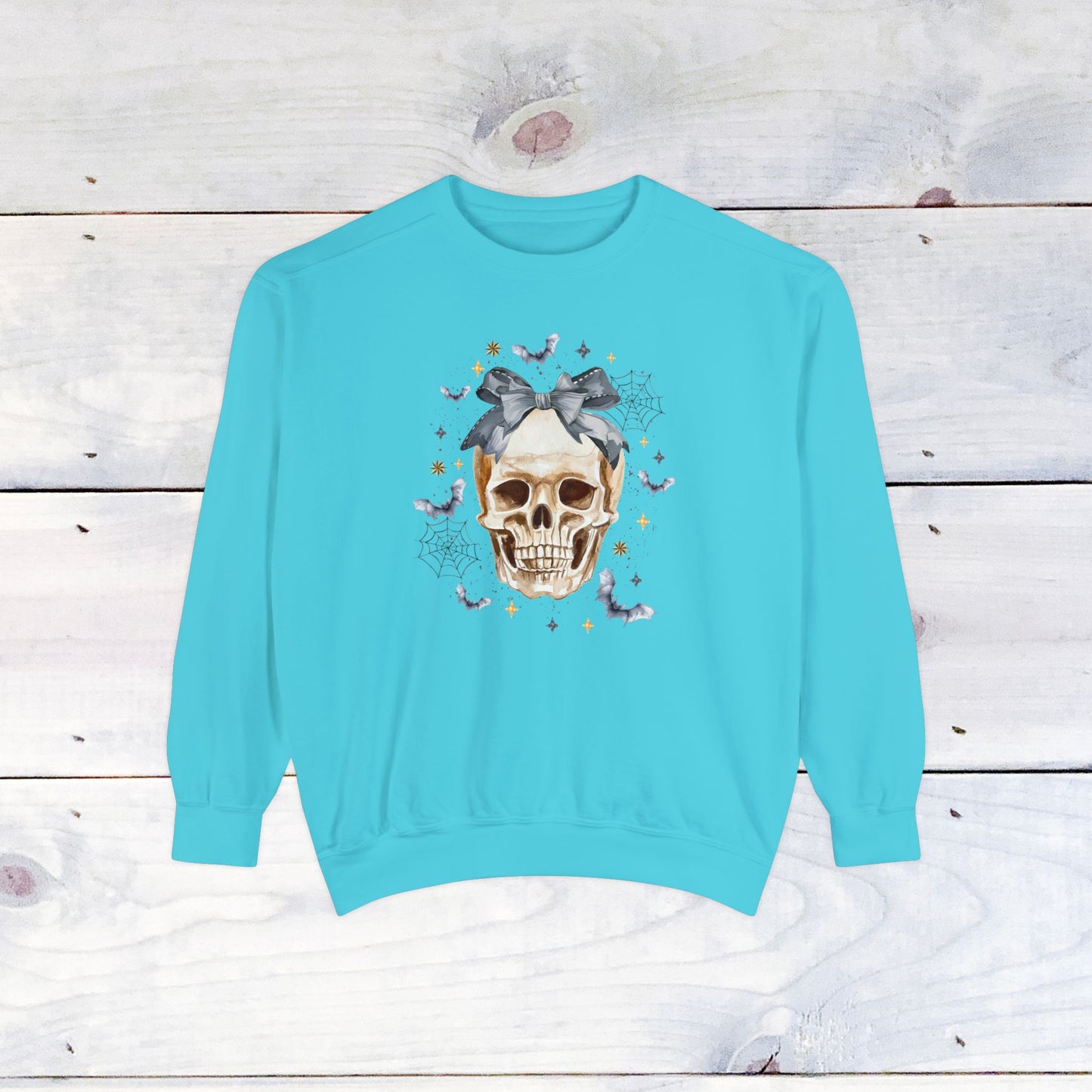 Pretty Bow Skull Comfort Colors Sweater