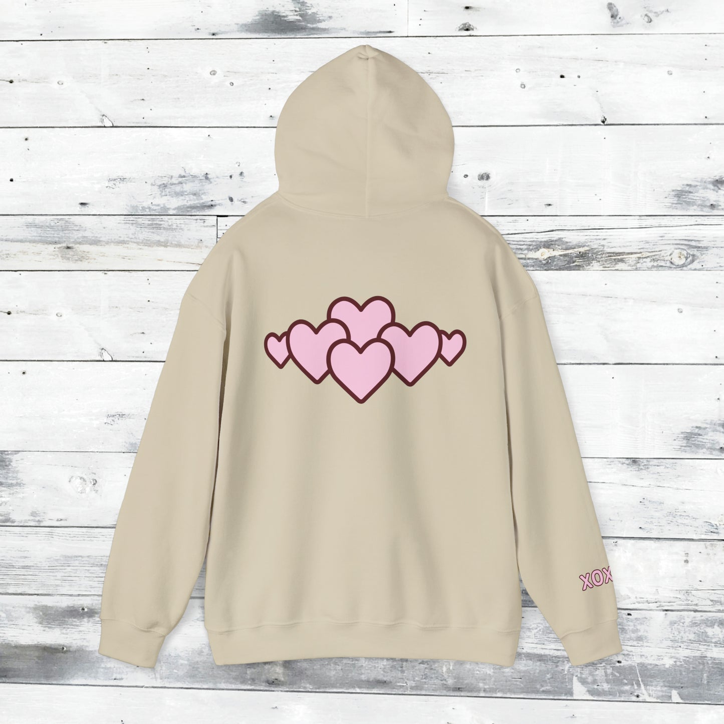 Valentines LOVE Hoodie - XOXO right cuff