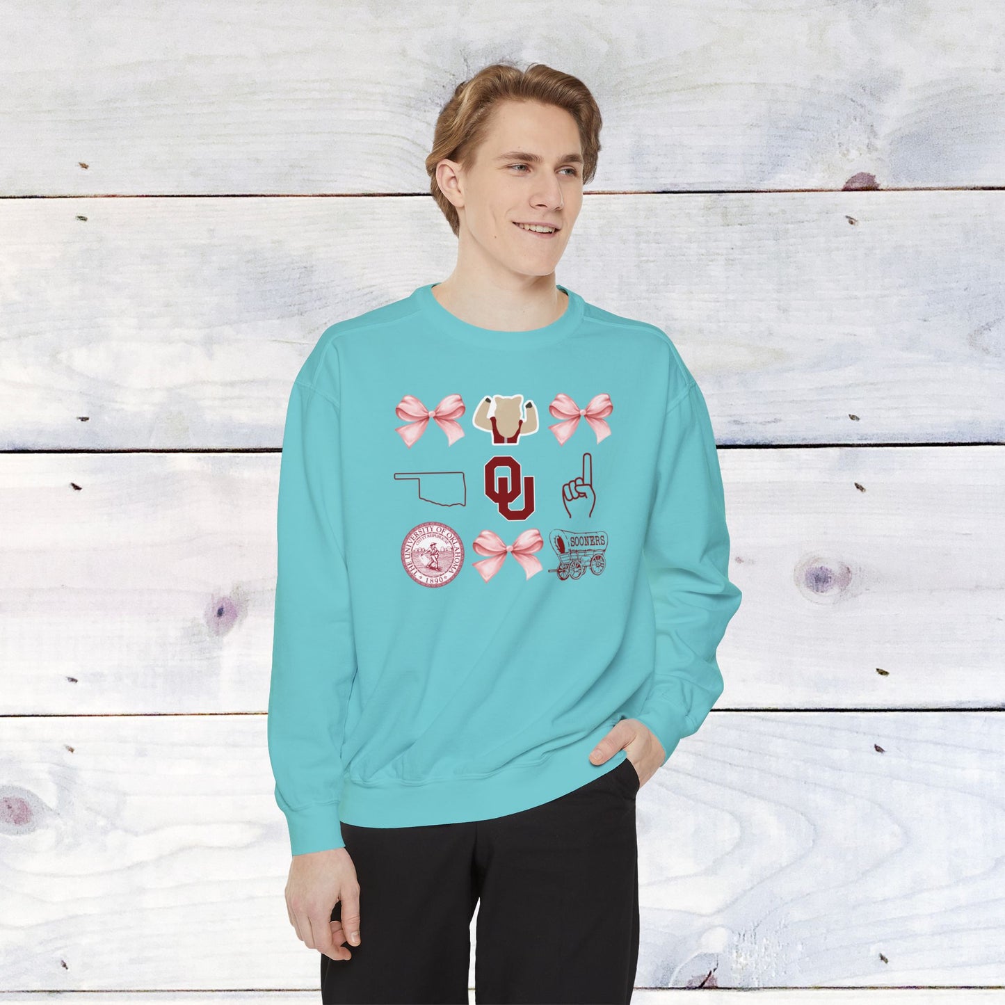 Oklahoma Sooners Bow Comfort Colors Sweater