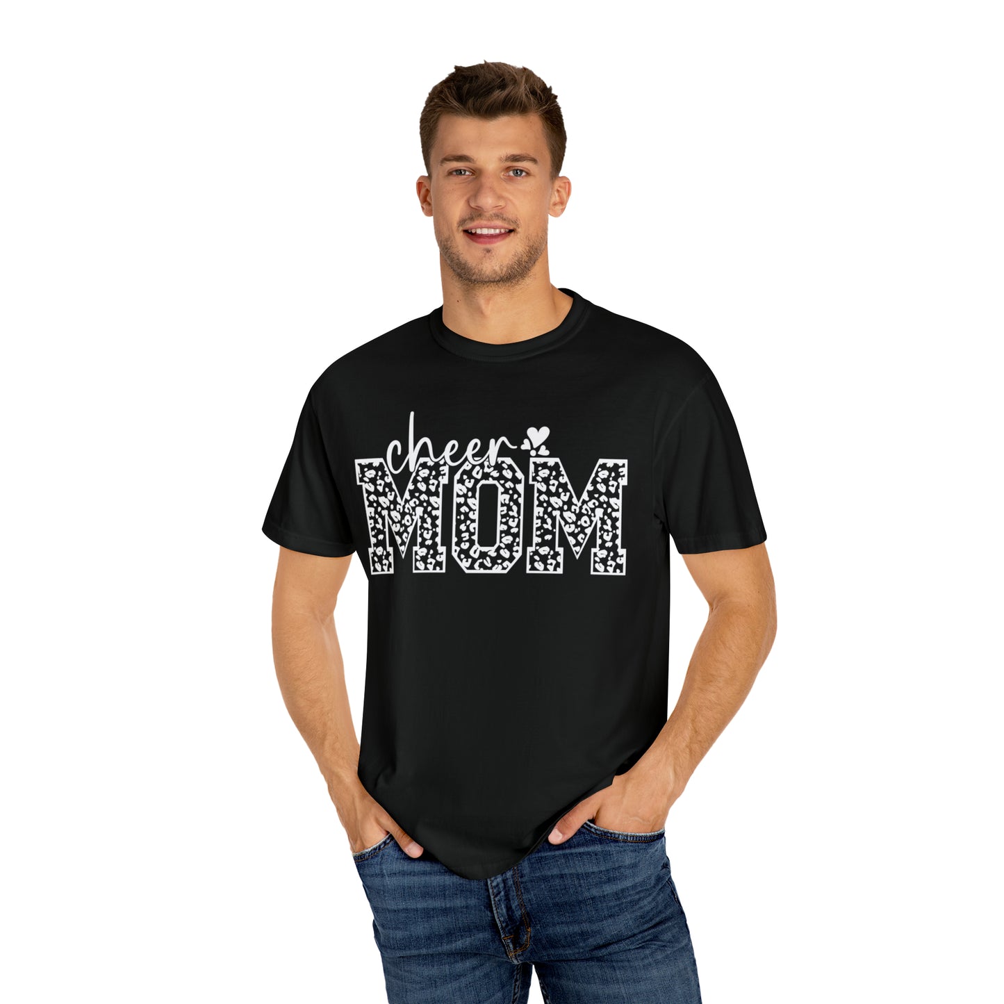 Cheetah Cheer Mom - Comfort Colors T