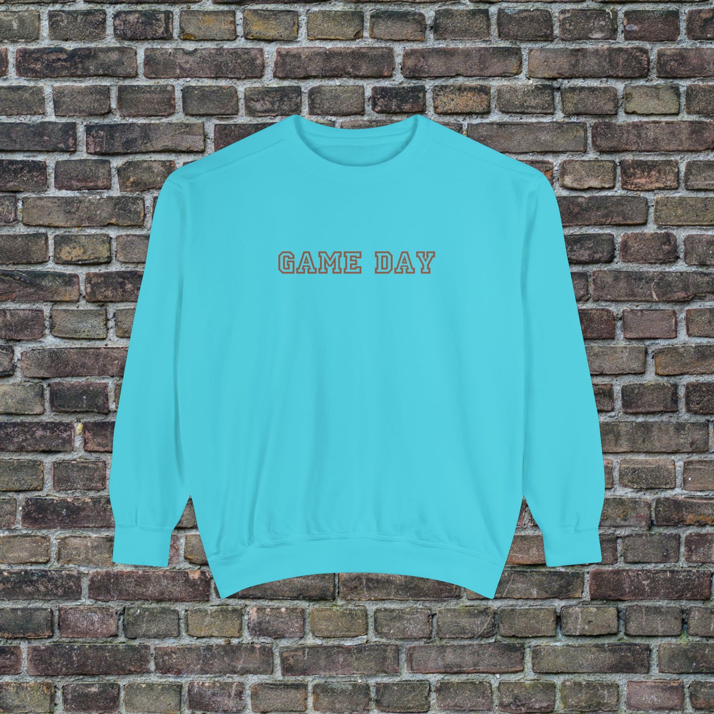 Game Day Comfort Colors Sweater - Brown Text