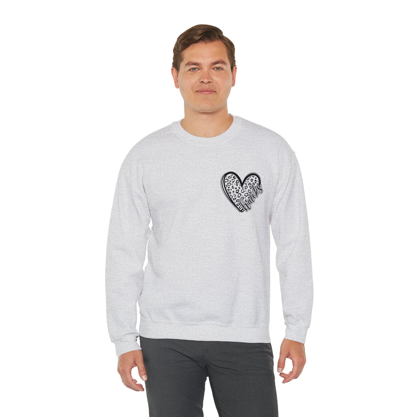 Hawks Heart Front, Glitz Cheer Mom back - Sweater