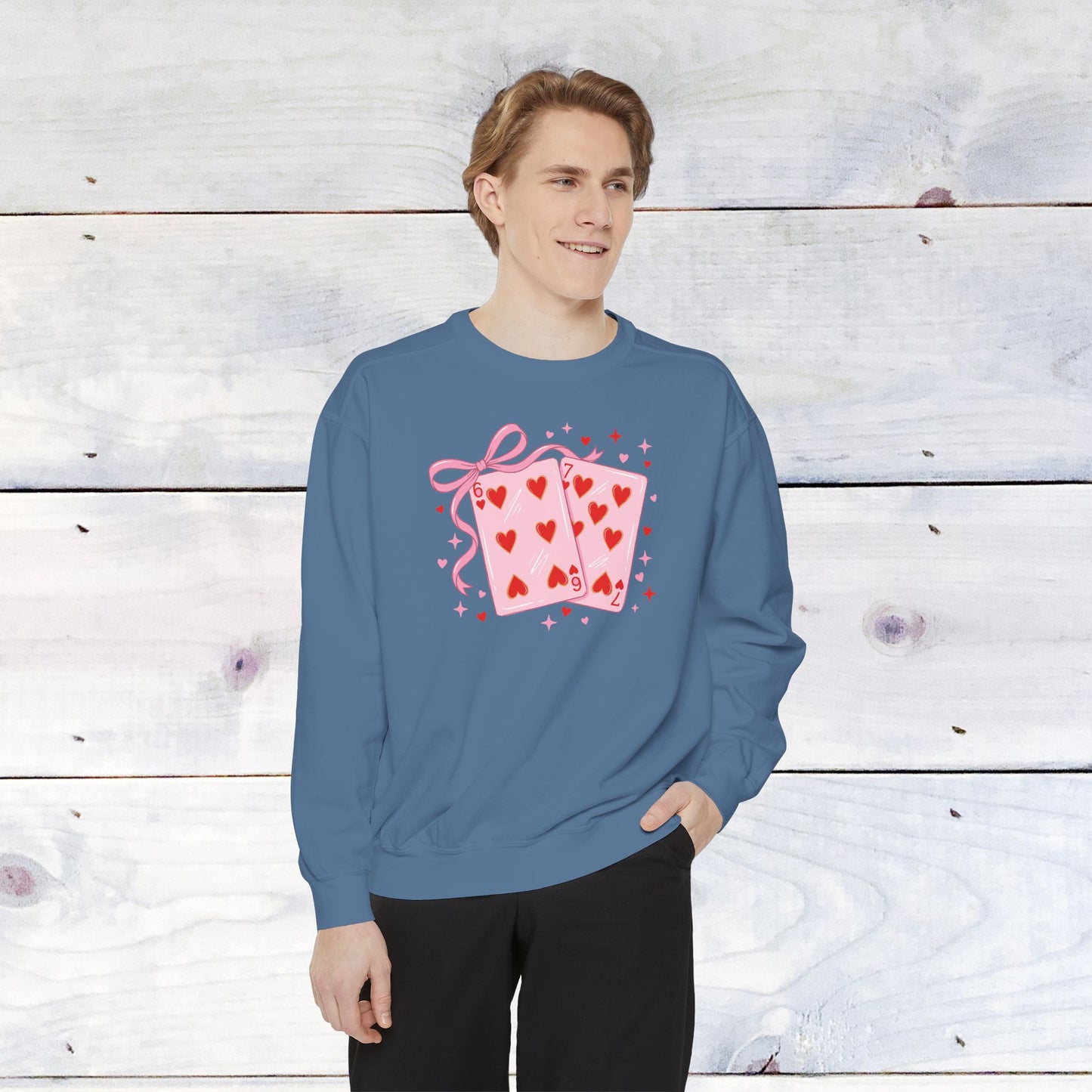 6-7 Valentine Cards Comfort Colors Sweater