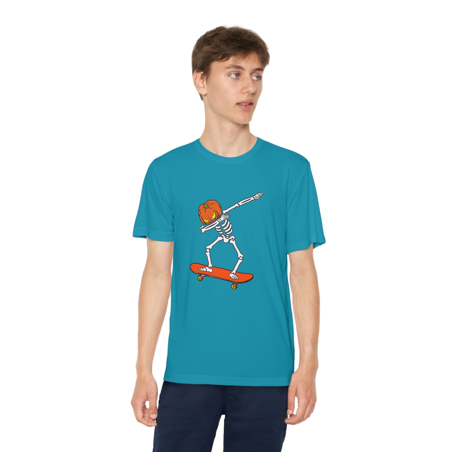 Dabbing Pumpkin Skelly Skater T