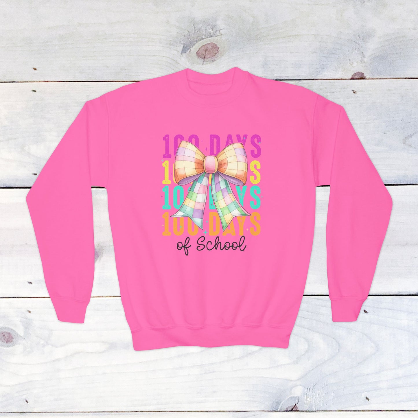 Youth 100 Days Disco Bow Crewneck Sweatshirt