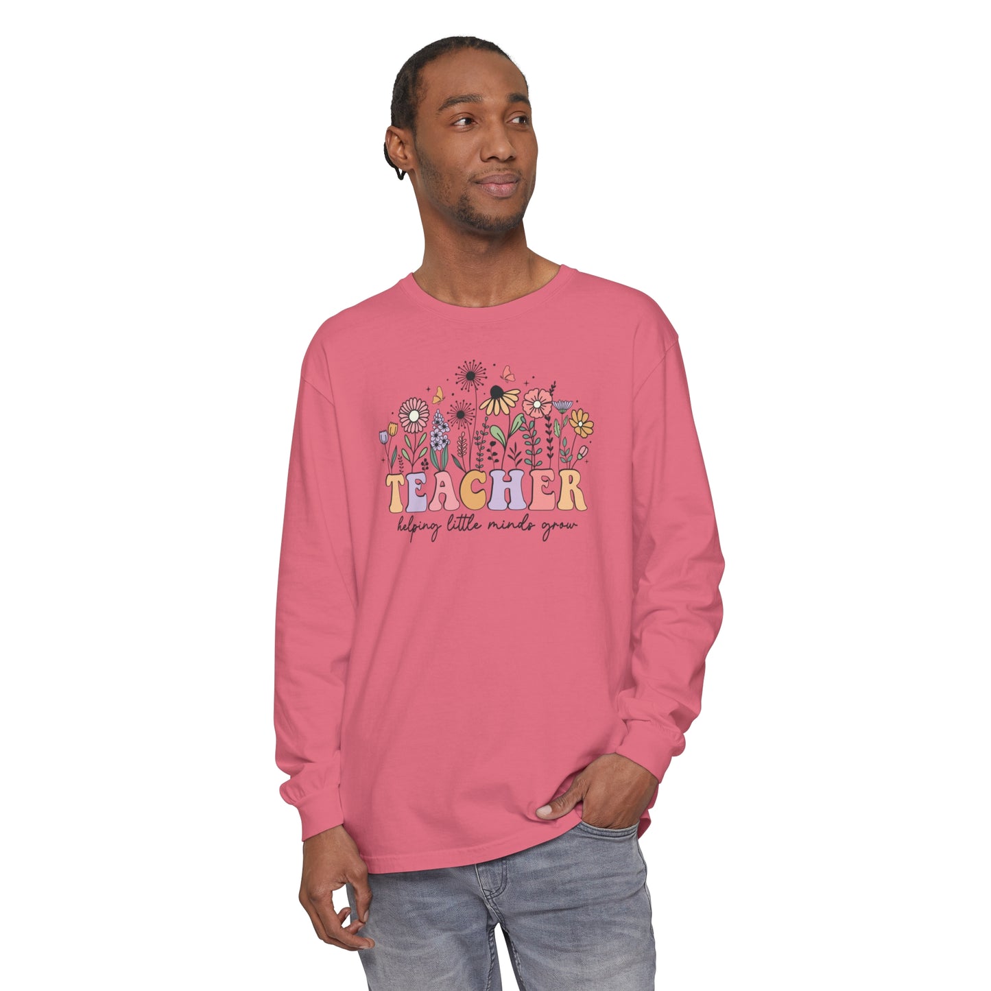 Teacher Long Sleeve Comfort Colors T-Shirt