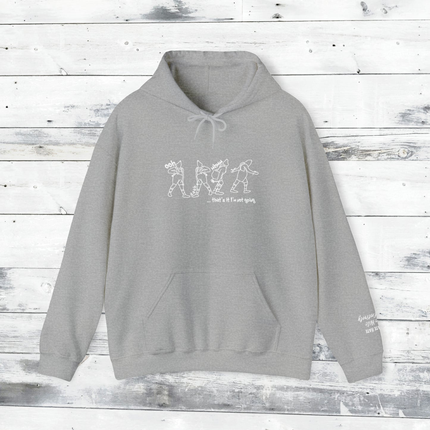 GRINCH HOODIE - LOATHE ENTIRELY QUOTE LEFT CUFF