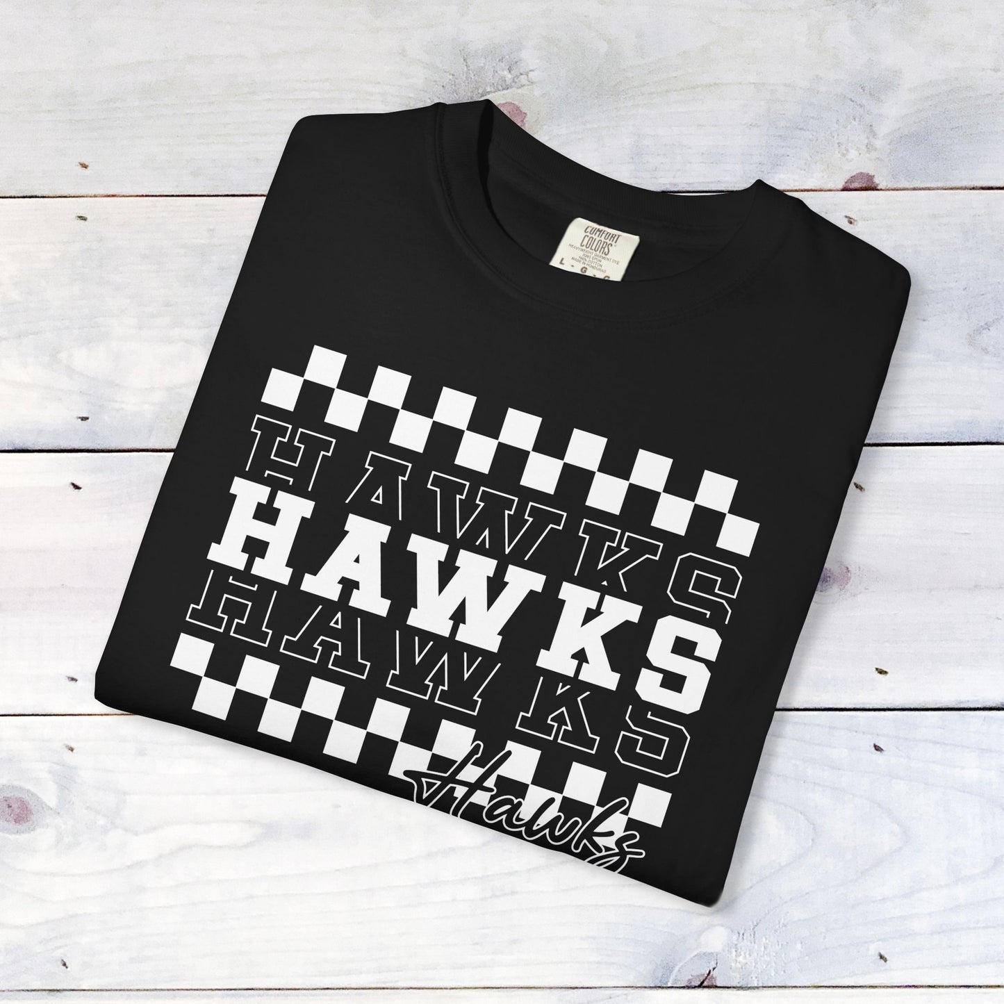Hawks Check Comfort Colors Unisex Tee