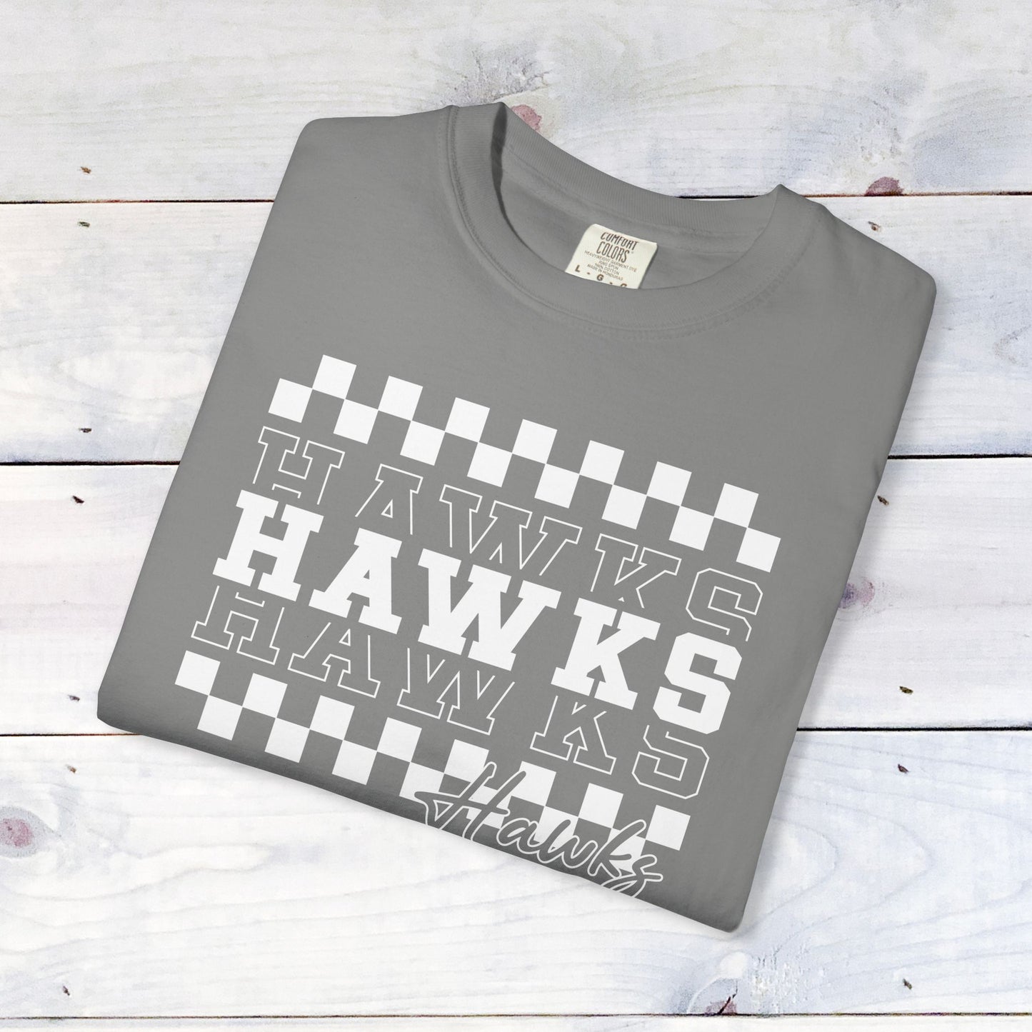 Hawks Check Comfort Colors Unisex Tee