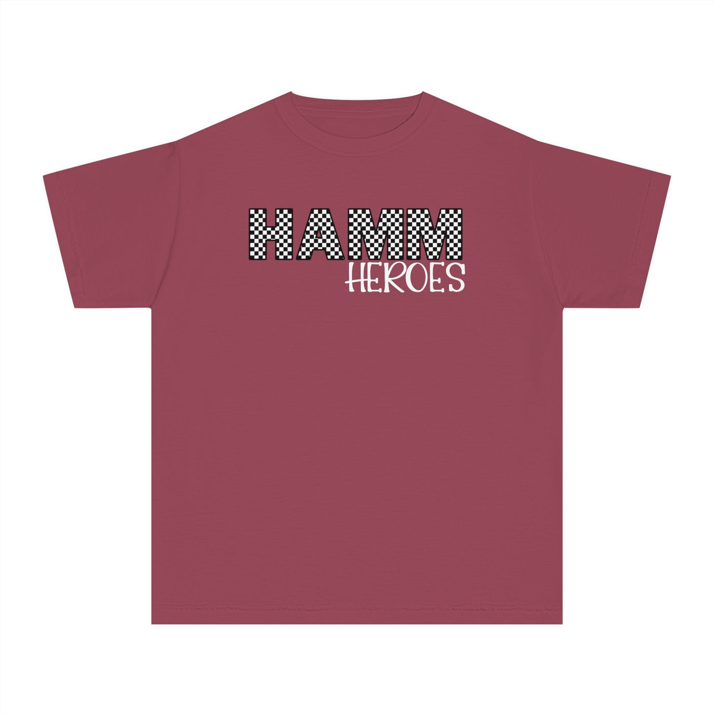 HAMM Checkered Youth Comfort Colors T . White Text